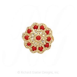GS037 R - 14 Karat Gold Ruby Slide 